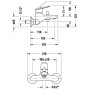 Duravit No. 1 Einhebel-Wannenmischer Aufputz