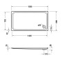 Duravit D-Code Rechteck Duschwanne 150 x 80 cm mit Antislip