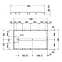 Duravit Fußgestell für Stonetto Duschwanne 140 x 80 cm