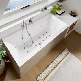Baignoire Villeroy & Boch Subway 3.0 Duo 180 x 80 cm, Combipool Comfort, Position 2 + SilentFlow