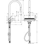 hansgrohe Aquno Select M81 Einhebel-Küchenmischer 170, Ausziehbrause, 3jet
