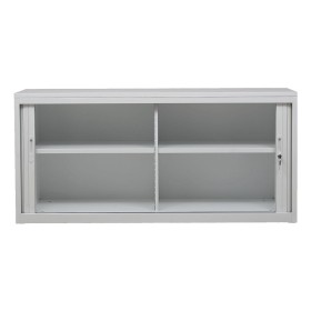 Armoire à rideaux en acier Wolfstahl avec étagères 1 compartiment Serrure cylindrique 160 x 46 x 75 cm gris clair - noir - blanc