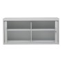 Wolfstahl Rolladenschrank Stahl 1 Fachböden Zylinderschloss 160 x 46 x 75 cm lichtgrau - schwarz - weiss