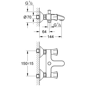 GROHE Costa Wannenbatterie