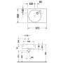 Duravit Duravital Scola Universalbecken 61,5 cm links