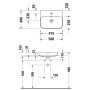 Duravit Happy D.2 Plus Aufsatzbecken 50 cm anthrazit matt, mit Überlauf, 1 Hahnloch