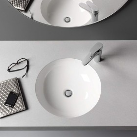 Lavabo incasso LAUFEN PRO B 46,5 cm dal basso, senza foro per rubinetto e senza troppopieno