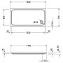 Duravit D-Code Rechteck Duschwanne 140 x 70 cm mit Antislip