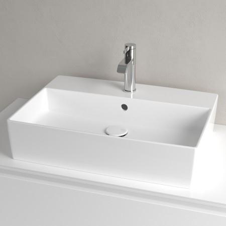 Villeroy & Boch Memento 2.0 Aufsatzwaschtisch 60 cm mit Hahnloch, mit Überlauf