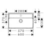hansgrohe Xanuia Q Waschtisch Compact 600/370 mit Hahnloch ohne Überlauf