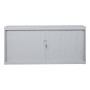 Wolfstahl Rolladenschrank Stahl 1 Fachböden Zylinderschloss 160 x 46 x 75 cm lichtgrau - schwarz - weiss