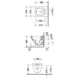 Duravit DuraStyle Wand-WC Compact, Tiefspüler
