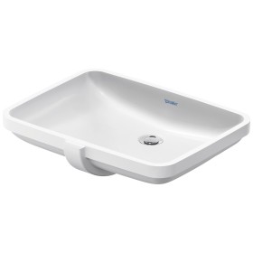 Lavabo incasso Duravit No. 1 55 cm, senza foro per rubinetto, con troppopieno