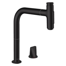 hansgrohe Metris Select M71 2-Loch Einhebel-Küchenmischer 200, Ausziehbrause, 2jet, sBox