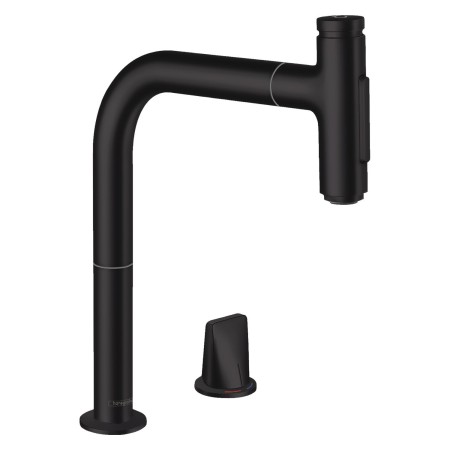 hansgrohe Metris Select M71 2-Loch Einhebel-Küchenmischer 200, Ausziehbrause, 2jet, sBox