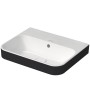 Duravit Happy D.2 Plus Aufsatzbecken 50 cm weiß/anthrazit matt, mit Überlauf, ohne Hahnloch