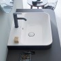Duravit Happy D.2 Plus Aufsatzbecken 50 cm weiß/anthrazit matt, mit Überlauf, ohne Hahnloch