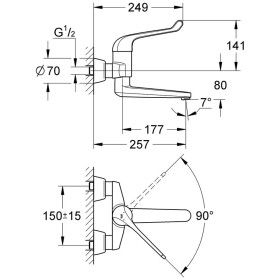 Rubinetto monocomando di sicurezza per lavabo GROHE Euroeco Special