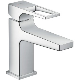 hansgrohe Metropol Einhebel-Waschtischmischer 100 mit Bügelgriff und Push-Open Ablaufgarnitur für Handwaschbecken