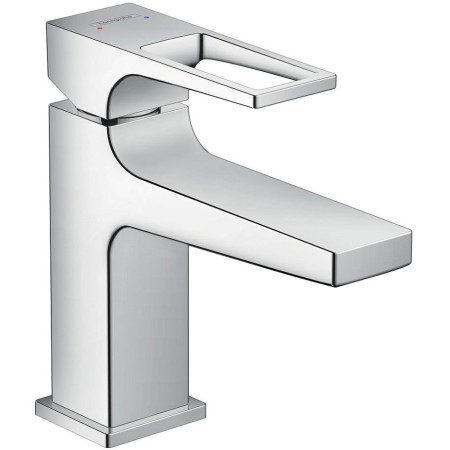 hansgrohe Metropol Einhebel-Waschtischmischer 100 mit Bügelgriff und Push-Open Ablaufgarnitur für Handwaschbecken