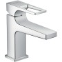hansgrohe Metropol Einhebel-Waschtischmischer 100 mit Bügelgriff und Push-Open Ablaufgarnitur für Handwaschbecken