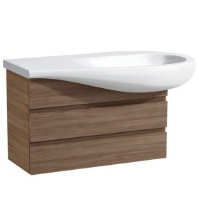 LAUFEN Alessi Lavabo encastrable 90 x 50 cm, sans trou de robinet, avec étagère à gauche