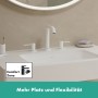 hansgrohe Tecturis S 3-Loch Waschtischarmatur 150 mit Push-Open Ablaufgarnitur