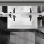 hansgrohe Xevolos E Waschtisch 100 x 48 cm mit 2 Hahnlöchern ohne Überlauf