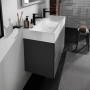 hansgrohe Xevolos E Waschtisch 100 x 48 cm mit 2 Hahnlöchern ohne Überlauf