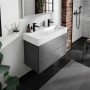 hansgrohe Xevolos E Waschtisch 100 x 48 cm mit 2 Hahnlöchern ohne Überlauf