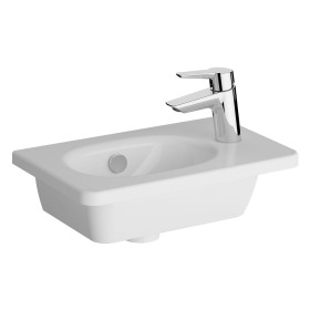 VitrA Zentrum Handwaschbecken 45,5 cm, mit Überlaufloch, 1 Hahnloch rechts
