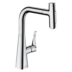 hansgrohe Metris Select M71 Einhebel-Küchenmischer 240, Ausziehbrause, 2jet