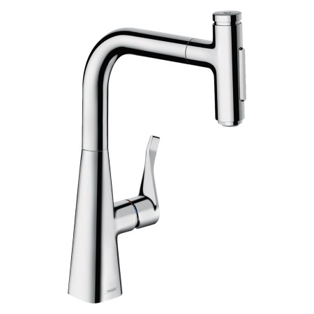 hansgrohe Metris Select M71 Einhebel-Küchenmischer 240, Ausziehbrause, 2jet