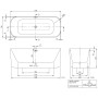 Villeroy & Boch Finion freistehende Badewanne 170 x 70 cm mit Design-Ring, Emotion-Funktion, Wasserzulauf