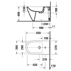 Duravit D-Neo Bidet sur pied