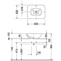 Duravit Bacino Aufsatzbecken 55 cm rechteckig