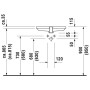 Duravit 2nd floor Unterbauwaschtisch 52,5 cm, ohne Hahnloch, Einbau von unten
