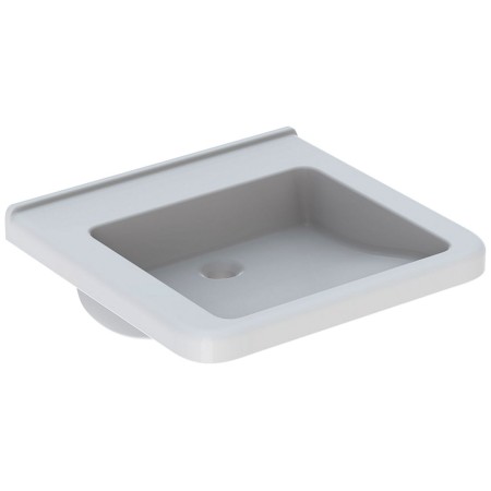 Geberit Renova Comfort Square Waschtisch 55 cm, barrierefrei, ohne Hahnloch und Überlauf