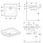 Geberit Renova Comfort Square Waschtisch 55 cm, barrierefrei, ohne Hahnloch und Überlauf