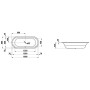 LAUFEN Thallium Duo Oval Einbau-Badewanne 180 cm