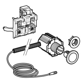 Commande de WC Geberit avec déclenchement de rinçage électronique, alimentation secteur, pour réservoir de chasse Omega UP 12