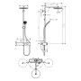 hansgrohe Pulsify Showerpipe 260 1 Strahlart, mit Shower Tablet Select 400