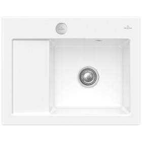 Évier encastrable Villeroy & Boch Subway 45 Compact, bonde avec commande excentrée, cuve à droite