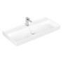 Villeroy & Boch Taro Waschtisch 100 cm mit CeramicPlus Beschichtung, 1 Hahnloch, ohne Überlauf