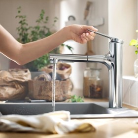 hansgrohe Zesis M33 Einhebel-Küchenarmatur 160 mit Ausziehbrause, 2 Strahlarten