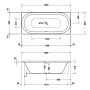 Duravit Soleil by Starck Badewanne 180 x 80 cm