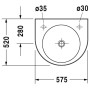 Duravit Architec Waschtisch 57,5 cm ohne Überlauf