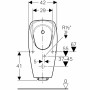 Geberit Urinal Tamina, mit integrierter Steuerung, Batteriebetrieb