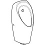 Geberit Urinal Tamina, mit integrierter Steuerung, Batteriebetrieb