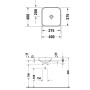 Duravit Happy D.2 Plus Aufsatzbecken 40 cm weiß/anthrazit matt, ohne Überlauf, ohne Hahnlochbank